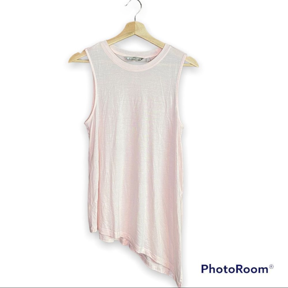 Athleta Cloud Light Asymmetric Tank Light Pink Sz S